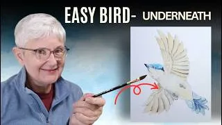 Thumbnail: Paint a Bluebird from Underneath with ONE Dagger Brush | Watercolour Tutorial