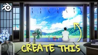 Thumbnail: How I Made This Anime Background in Blender!