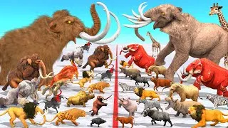 Thumbnail: Prehistoric Mammals VS Modern Mammals Size Mammoth Vs Elephant Epic Battle Animal Revolt Battle Simu