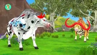 Thumbnail: 5 Giant Elephant Cow Vs Giant Jurassic World Dinosaurs Vs 5 Giant Lion Tiger Cub Save Woolly Mammoth