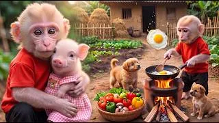Thumbnail: Monkey Annie Amazing Farm Day! Harvesting Fresh Food & Cooking a Delicious Meal!