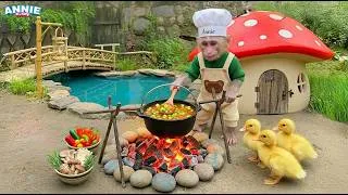 Thumbnail: Amazing! Chef Annie cooks a giant pot of vegetable soup for hungry ducklings