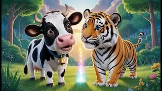 Thumbnail: Tiger and Cow Story | Kindness turns enemies into loyal friends #animation