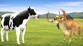 Thumbnail: Mammoth Elephant Saves the Animals | Cow and Buffalo's Great Escape from the Lion Tiger