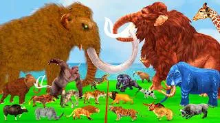 Thumbnail: Prehistoric Animals VS Modern Mammals Epic Battle Size Comparison Animal Revolt Battle Simulator