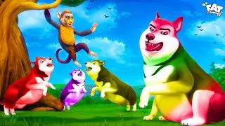 Thumbnail: Epic Farm Chase! 3 Dogs vs Crazy Monkey Fruit Theft