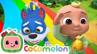 Thumbnail: JJ & The Beanstalk Story! 🌈💰| Animal Time Nursery Rhymes | CoComelon Nursery Rhymes & Kids Songs