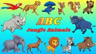 Thumbnail: ABC Jungle Animals | Nursery Rhyme for Kids N09TH7 | Animal Sounds