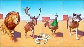 Thumbnail: African Lion, Deer, Crocodile, Wolf, Peacock and More Animals Racing in European Desert | Planet Zoo