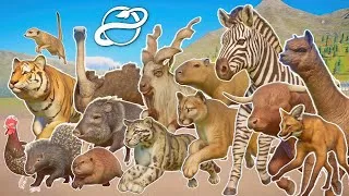 Thumbnail: 60+ Wild Animals Escape Race in African Desert | Planet Zoo | Lion, Chicken, Wolf, Zebra, and More