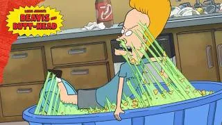 Thumbnail: Beavis Gets Stuck in a Nacho Glue Trap 🤢 Mike Judge's Beavis and Butt-Head | Animated