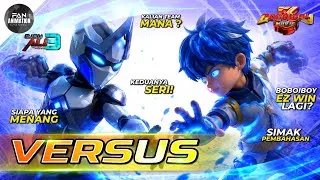 Thumbnail: ANALYSIS BATTLE  - Ejen Ali Satria Mode VS Boboiboy Beliung | Siapakah Yang Akan Menang ?