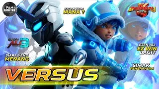 Thumbnail: ANALYSIS BATTLE  - Ejen Ali Satria Mode VS Boboiboy Blizzard | Siapakah Yang Akan Menang ?