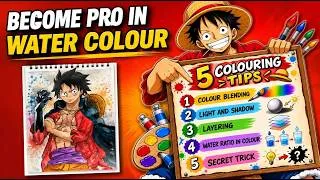 Thumbnail: 🎨 5 WATER COLOURING TIPS EVERY ARTIST SHOULD KNOW! 💧🔥