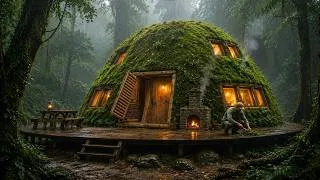 Thumbnail: I Built a Hidden Cliff Shelter Deep in the Rainforest to Survive | Catch & Cook 🔥