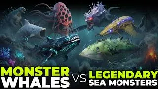 Thumbnail: EPIC Monster Whales Vs Legendary Sea Monsters Comparison | How Big Is Bahamut & Sea Eater ?