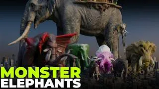 Thumbnail: Zunesha vs Gammoth vs Gohma Crusher | Monster  Elephant Size & Mammoths Comparison