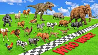 Thumbnail: Ultimate Animal Speed Race 3D! T-Rex vs Cheetah vs Mammoth Elephant, Lion, Tiger & Gorilla
