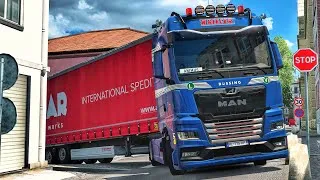 Thumbnail: Delivery Through Tight Streets To Scenic Mountains | #ets2