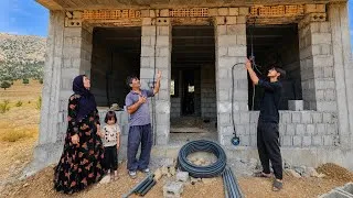Thumbnail: We are doing the electrical wiring of the house with the help of a young master!