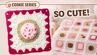 Thumbnail: Crochet Sugar Cookie?! 🍪 Crochet Granny Square Tutorial | Cozy Cookies Blanket Series