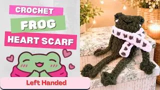 Thumbnail: LEFT HANDED how to crochet a scarf with hearts