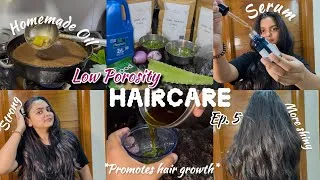 Thumbnail: DIY Haircare routine for low porosity hair✔️👩🏻‍🦰 // Homemade hair oil // Episode 5