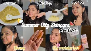 Thumbnail: the ULTIMATE oily skin care routine🌻👩🏻// summer oily skincare 🌸// acne, excess oil #oilyskincare 