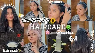 Thumbnail: Low porosity haircare routine Ep. 4🌸 || DIY hair care routine at home❤️ || Anjali Jain ||