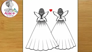 Thumbnail: Best Friends drawing | how to draw 2 Best friend | pencil sketch | Best friend forever | bff drawing