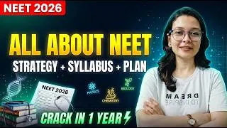 Thumbnail: NEET 2026 Complete Guide 🔥 | Form, Syllabus, Strategy, Cutoff – Sab Kuch Ek Video Mein