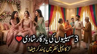 Thumbnail: 3 Saheliyon Ki Shadi | Larka Dekhne Aya Aur Pehli Nazar Mein Pasand Kar Liya | Emotional Urdu Story