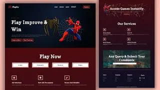 Thumbnail: Build A Responsive Games website using HTML CSS & JavaScript