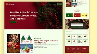 Thumbnail: Build A Responsive Christmas Website Design using HTML CSS and JavaScript