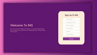 Thumbnail: Inventory Management System Login and Signup page