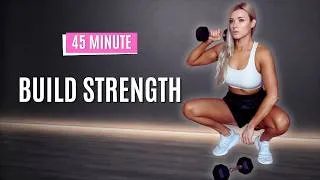 Thumbnail: 45 MIN Full Body Strength Workout | Build Lean Muscle at Home | No Repeat