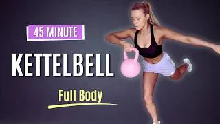Thumbnail: 45 MIN Full Body Kettlebell Workout | Build Lean Muscle | No Repeat | Low Impact