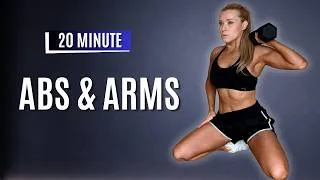 Thumbnail: 20 MIN STANDING ABS + UPPER BODY | Dumbbell Arms, Shoulders & Back Workout
