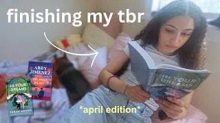 Thumbnail: getting through my monthly TBR🌷📚april edition