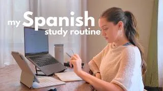Thumbnail: my weekly spanish study routine ⊹ weekly breakdown & plan