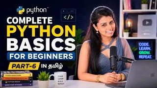 Thumbnail: Complete Python Basics for Beginners Part-6 | Learn "For Loop & While Loop" Explained with Examples.