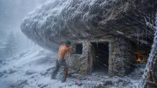 Thumbnail: Surviving Alone Building a Secret Cave House in the Wild From Scratch | By @Mr.elvin1 .