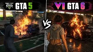 Thumbnail: GTA 6 vs GTA 5 Gameplay Comparison – Graphics & Physics Evolution!