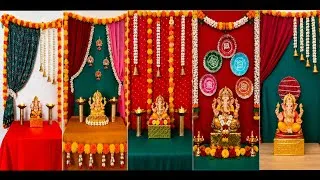 Thumbnail: 5 Diy easy Festival Background decoration ideas at home // Diy Vinayaka chaturthi simple decoration 