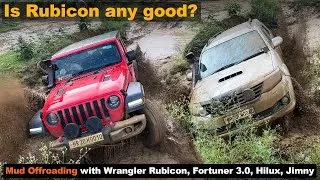 Thumbnail: 2025 Mud Offroading with Wrangler Rubicon, Fortuner 3.0, Hilux, Jimny