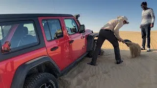 Thumbnail: Self Recovering stuck Jeep Wrangler Rubicon in Rajasthan India