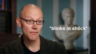 Thumbnail: guests being confused by Philomena Cunk for 5 minutes straight again
