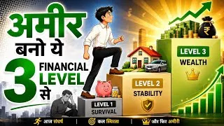 Thumbnail: नेटवर्थ क्या है? अमीर बनने के 3 लेवल | Survival से Wealth Creation तक | Financial Freedom Hindi