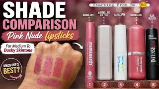 Thumbnail: Pink Nude Lipsticks Shade Comparison For Medium To Brown Skintone | Antima Dubey [Samaa]