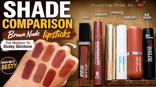 Thumbnail: Brown Nude Lipsticks Shade Comparison For Medium To Brown Skintone | Antima Dubey [Samaa]